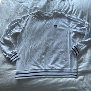 Men’s White Fila Crewneck